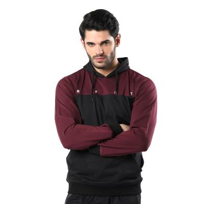 China Custom High Quality Paneled Anti-Wrinkle BFIT Workout Hoodie Polyester Spandex Casual Breathable Hoodie For Men for sale