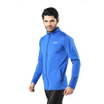 China Anti-Wrinkle BFIT Long Sleeve Sports Workout Shirts Jackets Zipper Sports Gym Men Quick Drying Fishing Shirts Increasing Jacket for sale