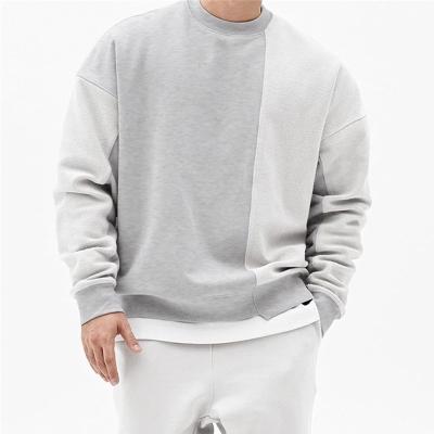 China Custom Anti-Wrinkle O-Neck Patchwork Hip Hop Men Hoodies Loose Fit Sweatshirts Brand Casual Male Clothing Good Quality for sale