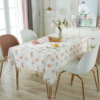 China Multi Function Cartoon Mushroom Clink Acorn Tablecloth Household Office Waterproof Tea Table Cloth Dust Proof for sale