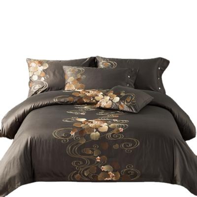 China New Design New Design Embroidery Cotton Jacquard 4 Pieces Set Floral Bedding Pattern Bedding for sale