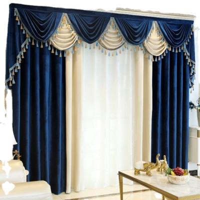 China European luxury blackout velvet curtain finished product customization for sale