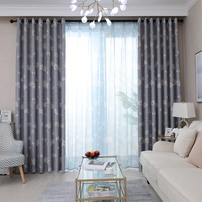 China Blackout Living Room Flower Printed Blackout Fabric Curtains Home Decoration for sale