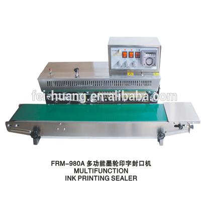 China Continuous Beverage Aluminum Foil Induction Sealing Machine, Automatic Bag Sealer Machine With Belt Conveyor for sale