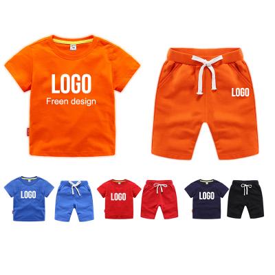 China Wholesale Casual 100% Cotton Kids Sets Short Sleeve T-Shirt And Shorts Set Custom Design Kid Clothing Sets Boys Clothing for sale