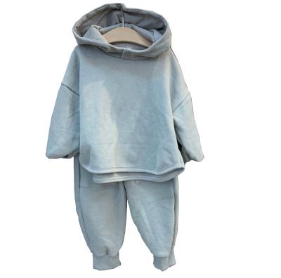 China Casual Kids Winter Clothes Kids Sweatsuits Fashionable Clothing Baby Hoodies Baby Walker Pants 2 Pcs Sets Autumn Boy's Clothing Sets for sale