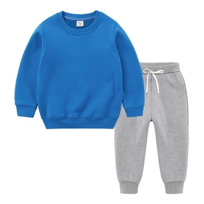 China High Quality Kids Casual Fall Winter Clothes Private Label Fleece Baby Hoodie Jogger 2pcs Boys Kids Dressing Sets for sale