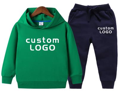 China Fall Casual Custom Boy Long Sleeve Clothing Sets Casua Kids Cotton Pullover Hoodies Set Kids Sets Clothes for sale