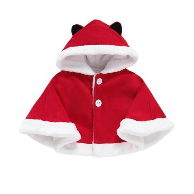 China New Soft And Cute Anti-Shrink Cotton Solid Color Kids Christmas Cape Kids Winter Cape Girls Ditch Coat Children for sale