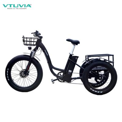 China 2019 New Arrival 48V 750W Long Range Fat Tire Pedal Assist Electric Tricycle For Hunting for sale