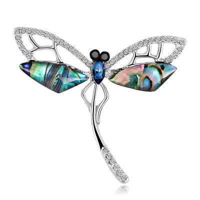 China FASHION border brooch Pin Trendy Girls Coat Brooches Crystal Dragonfly Brooch For Women metal brooches for sale