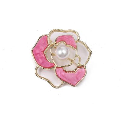 China FASHIONABLE Alloy Oil Dressing Brooch Ornament Flower Drip Simple Corsage for sale