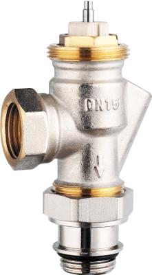 中国 Corner Thermostatic Radiator Valves F 1/2'' X M 1/2'' For Steel Pipe With Pre-Setting Insert 販売のため