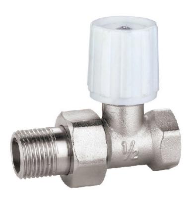 China Straight Manual Radiator Valves 1/2 Inch Nickel Plated Chrome Angled Trv Valves for sale