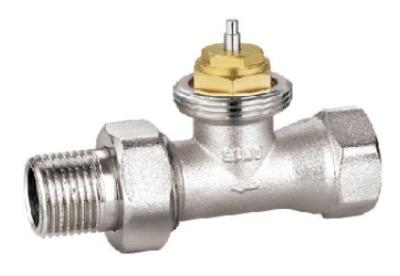 China Straight Trv Thermostatic Radiator Valves 3/4'' X 3/4'' LightWeight Economic for sale