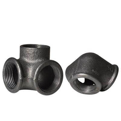 China Black Malleable Iron Pipe Fittings Malleable Iron Pipe Fittings Hose Fittings 1/2' Pipes Socket Thread Fittings Female Tee for sale