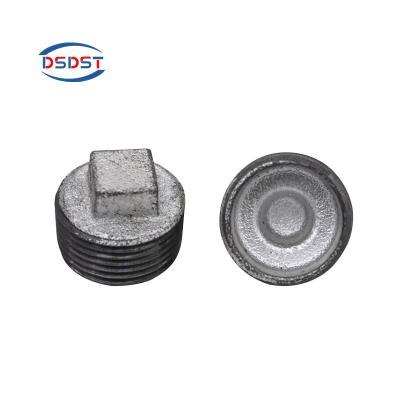 China Retro Industrial Product Accessories / Decoration Hex Beaded Sockets Male Threaded Malleable Iron Pipe Fittings for sale