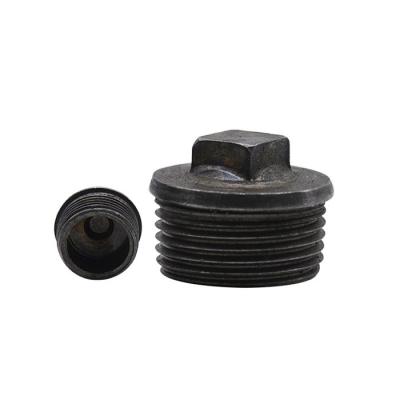 China Retro Industrial Product Accessories / Decoration Male Threaded Sockets Beaded Black Malleable Iron Walking Pipe Fittings High Pressure Fitting Pipe Fitting Pipe Plugs End Pipe Caps for sale