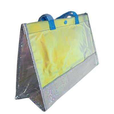 China High Quality Hot Sale Wholesale Laser PVC Tote Shopping Bag Large Beach Waterproof Transparent Bag For Beach Women Handbags for sale