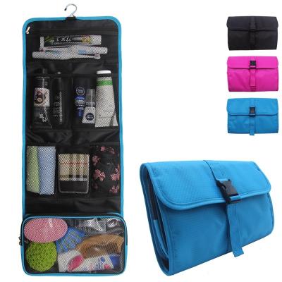 China Custom Universal Portable High End Portable Hanging Roll Up Travel Bag Toiletry Bag Women Travel Bag With Hanging Hook for sale