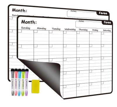 중국 주문을 받아서 만들어진 자석 냉장고 월간 달력 냉장고 화이트보드 달력 판매용