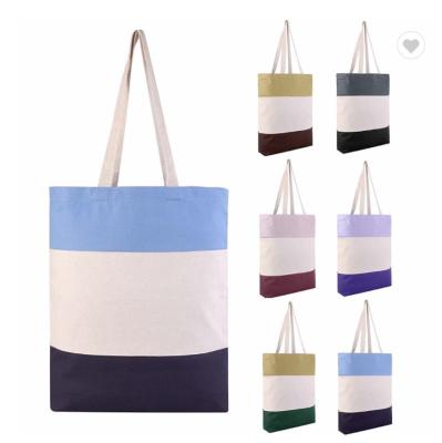 China Bolso llano 12oz del algodón de Tote Bags de la lona del ultramarinos de la lona robusta del ODM en venta