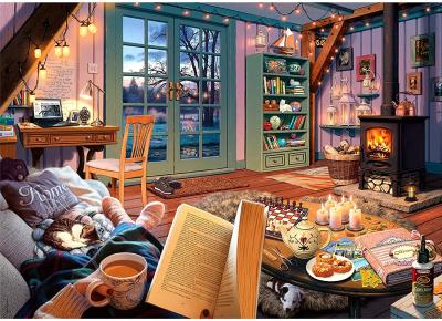 China Personalized 500pcs Large Format Paper Jigsaw Puzzle For Adults Cozy Retreat 27