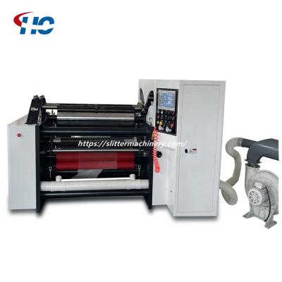 China HFQB-1300 Plant Horizontal Type Slitting Rewinder Non Woven Fabric Roll Machine for sale