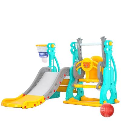 China New Fashion Easy Assembly and Design Good Quality Cheap Price Plastic Combination Slides Indoor Kids Playground Kids Slide and Swing Toys for sale