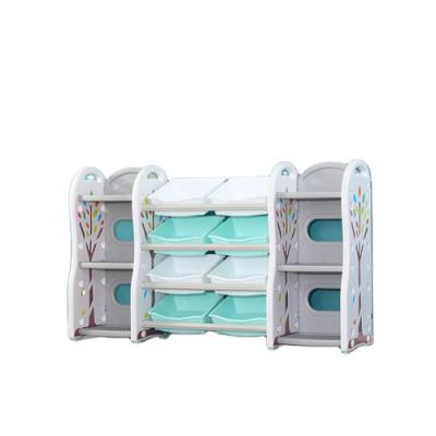 China Easy Assembly Kids Bedroom Toy Shelf Kids Cabinet with Plastic Storage Box for Sale for sale