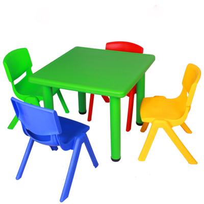 China Easy Assembly Factory Price Plastic Furniture Sets Customized Indoor Kids Study Reading Table For Kindergarten Children for sale