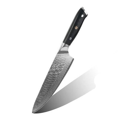 China 7.5 Inch Disposable Chef's Knife Professional Damascus Steel Kitchen Knife OEM, Chef Knife 67 Layers Stainless Steel Wood Damascus for sale