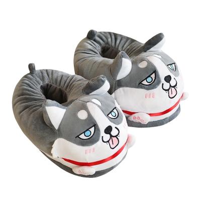 China Damping Free Husky Winter Toy Dog Plush Waist Comfortable Home Slippers Slippers For Teenagers for sale