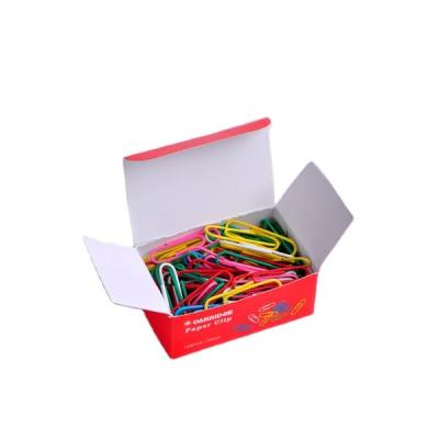 China For School and Office Paper Clip 33mm Round Round Cheap Colored Plastic Coated Paper Clip for sale