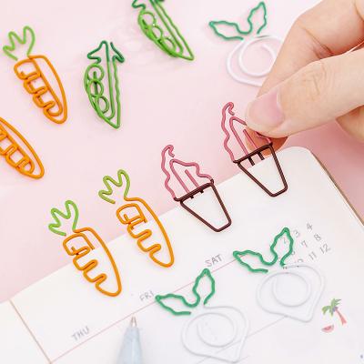 China cute education kawaii stationery carrot design paper clip bookmark for students girls for sale