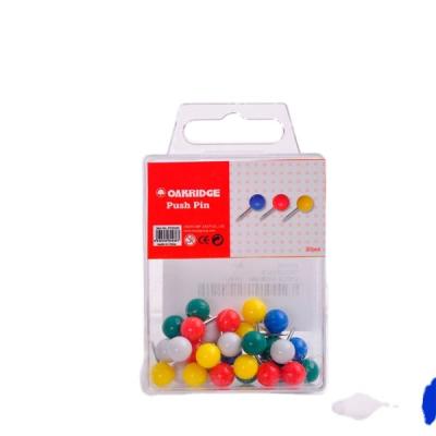 China For School and Office Custom Decorative Round Push Pin Long Clear Colorful Push Pin for sale