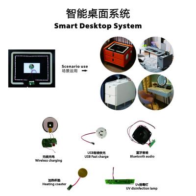 China PCB Manufacturer Smart Electronics Smart Desktop System Pcba Board With PCBA Bluetooth Speaker Desktop Wireless Charging UV Lamp SDS01 for sale