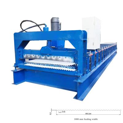 China PLC Computer Control 0.3-0.8mm Hydraulic Corrugated Elbow Forming Making Machine Roof Forming Machine for sale