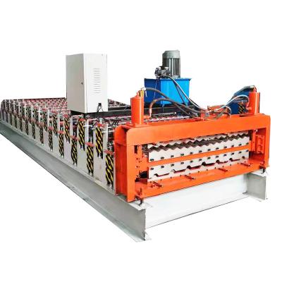 China Automatic Building Material Stores Wadley Double Layer Roof Tile Roll Making Forming Machine for sale