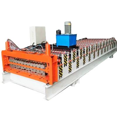 China Roof High Usage Speed ​​Production Double Layer Corrugated Steel Profile Roofing Sheet Roll Forming Machine Roof Tile Making Machine Price for sale