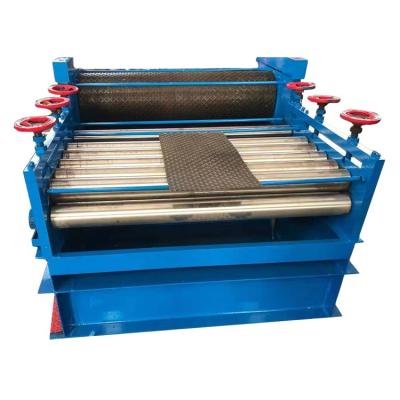 China Popular Automatic Customized Building Material Shops Metal Plate Checkered Sheet Etching Roller Embossing Machine for sale