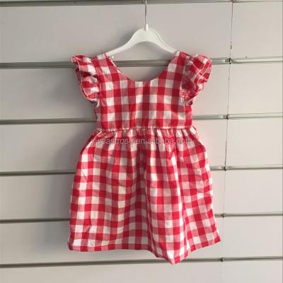 China Wholesale 2019 Fashion Pretty Plaid Dress Boutique Cotton Girl Formal Dress Baby Clothes for sale