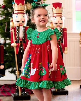 China 2020 Popular Vintage Hot Sale Christmas Girl Dress New Year Dress Design Nutcracker Dress for sale