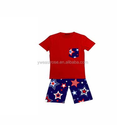 China 100% Cotton Patriotic Kids Clothing Set 4th of July Cotton Boutique Baby Clothing Set for sale