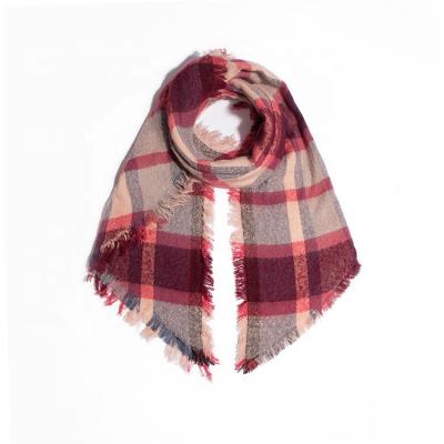 China Canada High Quality Acrylic Material Winter Hot Sale Long Thick Scarf for sale