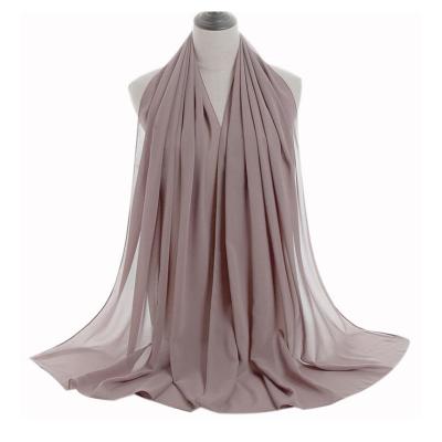 China Bufanda Chiffon Hijab Wholesale Chiffon Simple Thick Bubble Scarf muslim hijab borong tudung tudung woman heavy scarf for sale