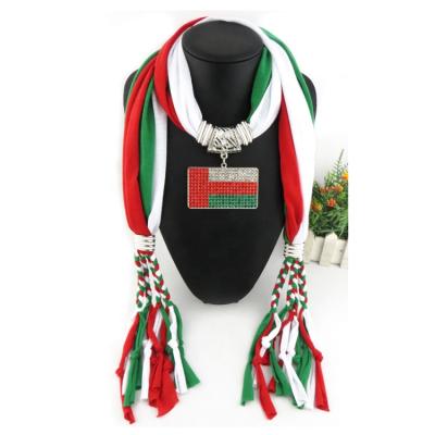 China Promotional Bufanda de regalo promocional fashion scarf style national day gift Oman flag scarf for sale