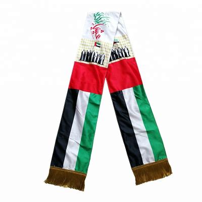 China UAE National Day Dubai Scarf UAE Flag Digital Printing Scarf New Custom Material Dia Cachecol nacional 2021 UAE Scarf for sale