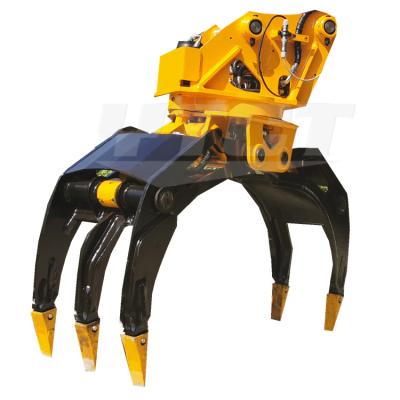 China Cultivate YTCT Mini Excavator Log Turning Wood Grapple for sale