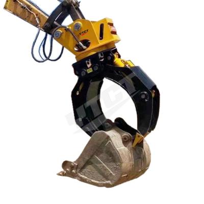 China Construction worksÂ   Hot Sale Excavator Hydraulic Log Grapple Attachments for sale